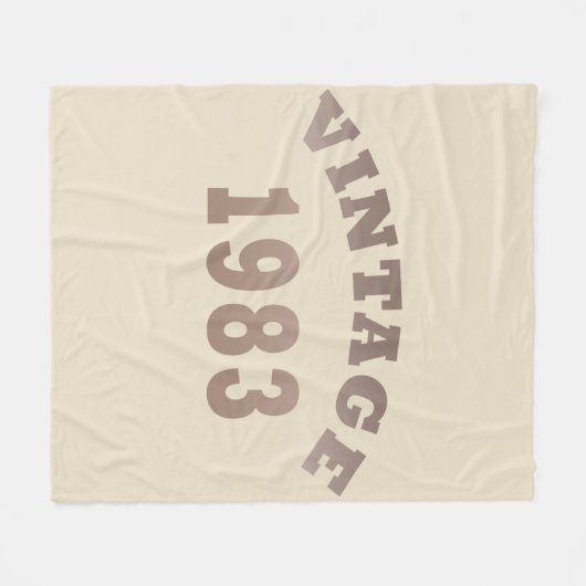 1983生まれ年のヴィンテージ誕生日ギフト フリースブランケット (正面(横))