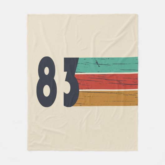 1983生まれ年のヴィンテージ誕生日ギフト フリースブランケット (正面)