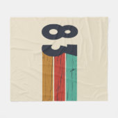 1983生まれ年のヴィンテージ誕生日ギフト フリースブランケット (正面(横))