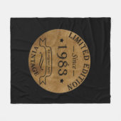 1983生まれ年のヴィンテージ誕生日ギフト フリースブランケット (正面(横))