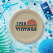 1983生まれ年のヴィンテージ誕生日ギフト ペーパープレート (パーティー)