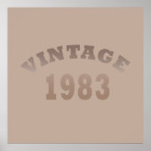 1983生まれ年のヴィンテージ誕生日ギフト ポスター (正面)