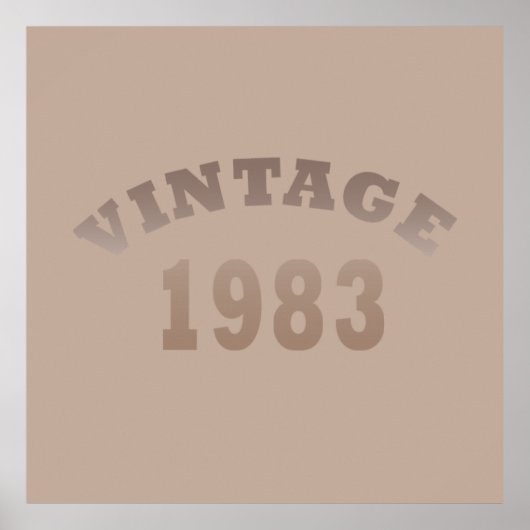 1983生まれ年のヴィンテージ誕生日ギフト ポスター (正面)
