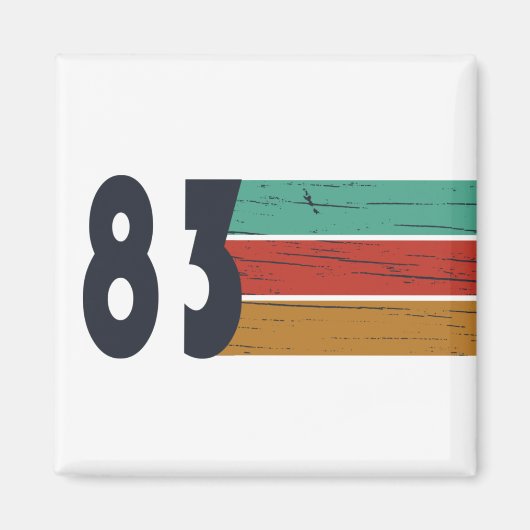 1983生まれ年のヴィンテージ誕生日ギフト マグネット (正面)