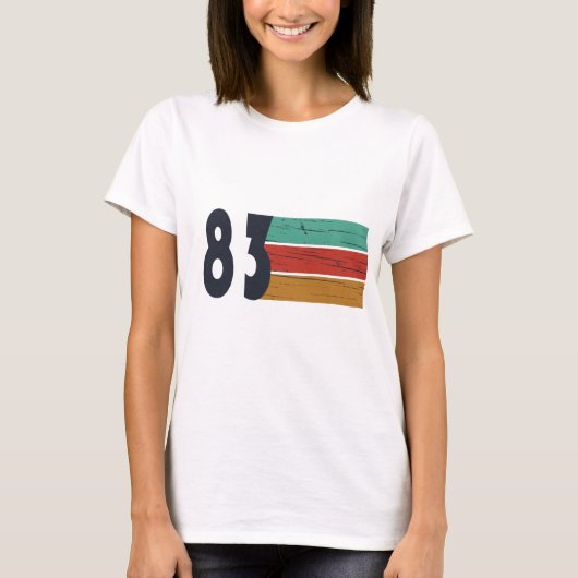 1983生まれ年のヴィンテージ誕生日ギフト Tシャツ (正面)