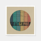 1983生まれ年のヴィンテージ スタンダードカクテルナプキン (正面)