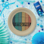 1983生まれ年のヴィンテージ ペーパープレート (パーティー)