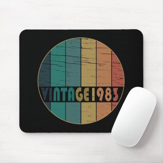 1983生まれ年のヴィンテージ マウスパッド (マウス)