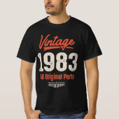 1983生まれ年のヴィンテージ-39誕生日レトロクラシック Tシャツ (正面)