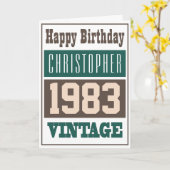 1983生まれ年グリーティングカード カード (黄色い花)