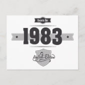 1983生まれ年(Dark&Lightgrey) ポストカード (正面)