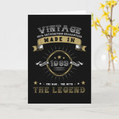 1983生まれ誕生日ヴィンテージ カード (黄色い花)