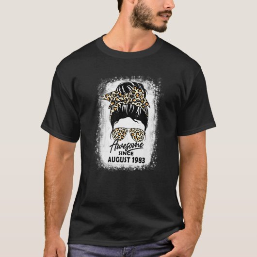 1983素晴らし年から40歳Messy Bun L Tシャツ (正面)