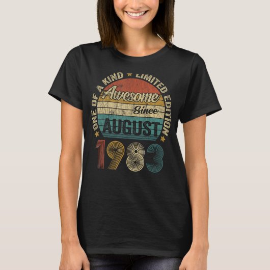 1983素晴らし年のヴィンテージ生後40歳 Tシャツ (正面)