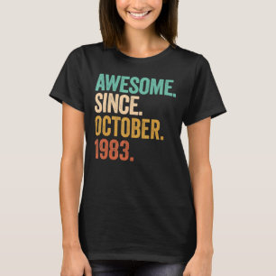 1983素晴らし年10月以来39歳39誕生 Tシャツ