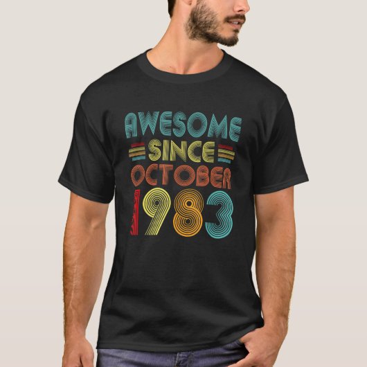 1983素晴らし年10月以来40歳ヴィンテージ40t tシャツ (正面)