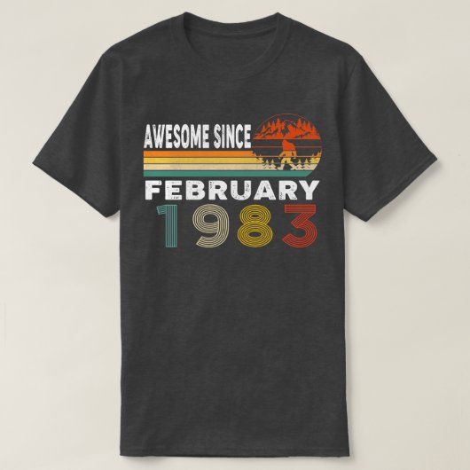 1983素晴らし年2月以来 Tシャツ (デザイン正面)