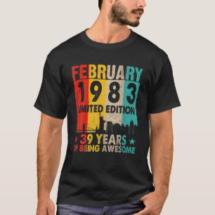 1983素晴らし年2月39日誕生日ヴィンテージ Tシャツ
