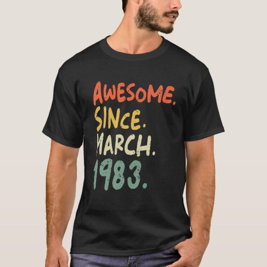 1983素晴らし年3月以おもしろい降39T Tシャツ (正面)