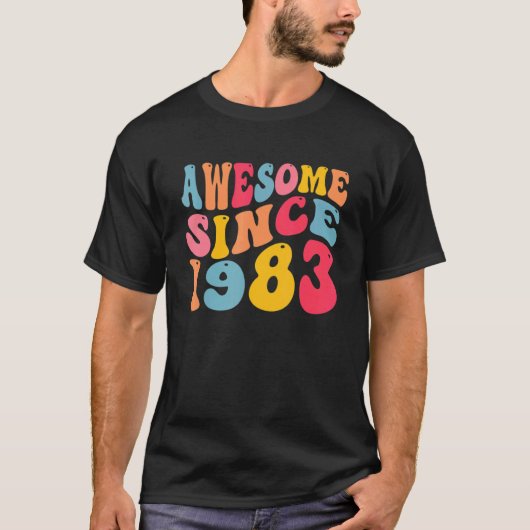 1983素晴らし年39歳レトロヴィンテージ39日 Tシャツ (正面)