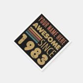 1983素晴らし年40歳の誕生日 スタンダードカクテルナプキン (角)