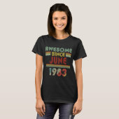 1983素晴らし年6月誕生日37歳37歳 Tシャツ (正面フル)
