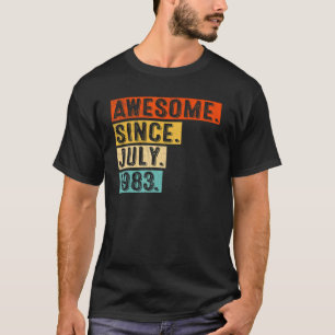 1983素晴らし年7月以来ヴィンテージ39誕生日 Tシャツ