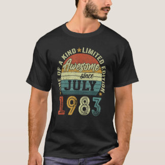 1983素晴らし年7月40歳40歳の誕生日 Tシャツ