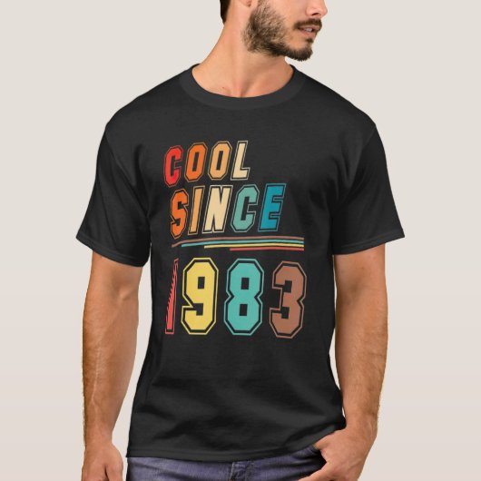 1983誕生日ヴィンテージカッコいいスタイル1983 40th B Tシャツ (正面)