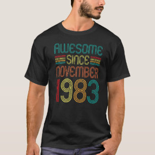 1983 素晴らし年11月以来39誕生日レトロ39 Tシャツ