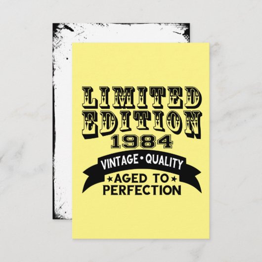 1984おもしろい誕生日カード限定版 サンキューカード (正面/裏面)