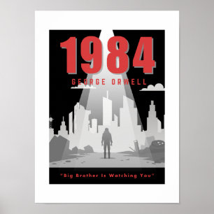 1984にインスパイアされたブックラバーの兄貴が監視中 ポスター