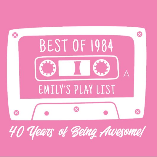 1984カスタム年40歳の誕生日カセットの最高の Tシャツ