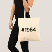 1984ハッシュタグ41誕生日記念日 トートバッグ (正面(商品))