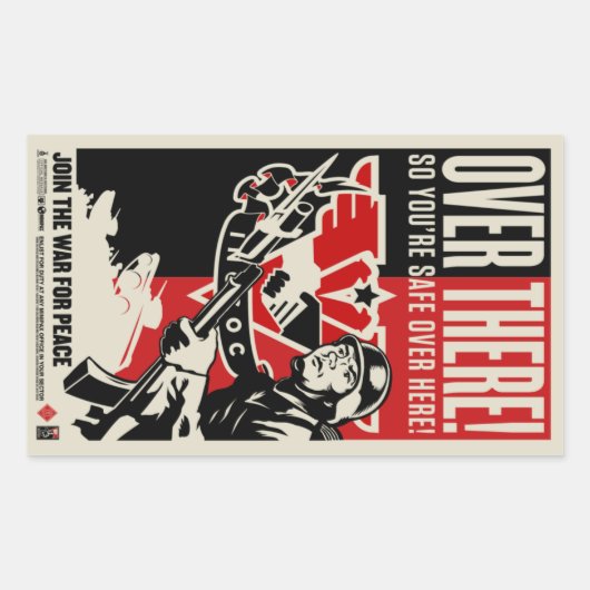 1984プロパガンダ 長方形シール (正面)