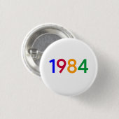 1984ボタン – ピンバック 缶バッジ (正面&裏面)