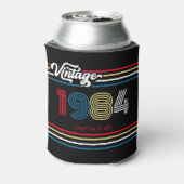 1984レトロストライプヴィンテージカスタム年齢 – 年 缶クーラー (缶裏面)