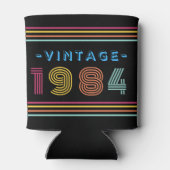 1984ヴィンテージレトロストライプネオンブライト 缶クーラー (裏面)