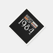 1984ヴィンテージ36th誕生日アニバーサリーギフト スタンダードカクテルナプキン (角)