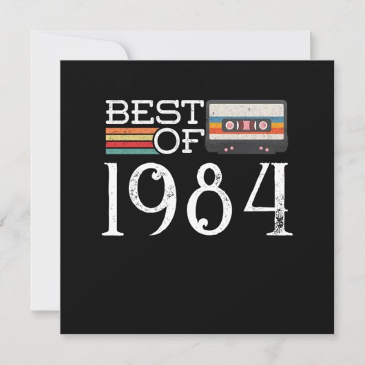 1984ヴィンテージ36th誕生日アニバーサリーギフト 招待状 (正面)