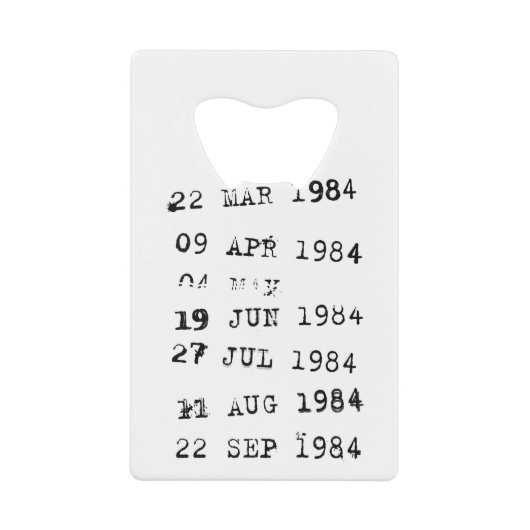 1984年が期限の図書館切手 クレジットカード栓抜き (正面)