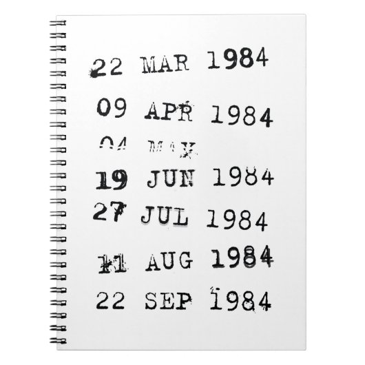 1984年が期限の図書館切手 ノートブック (正面)