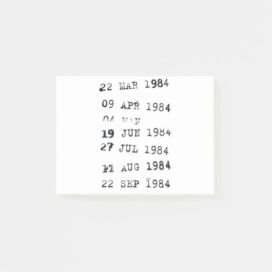 1984年が期限の図書館切手 ポストイット (正面)