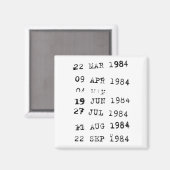 1984年が期限の図書館切手 マグネット (正面/裏面)