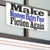 1984年のフィクションを再び作る 横断幕 (ビルの外側)