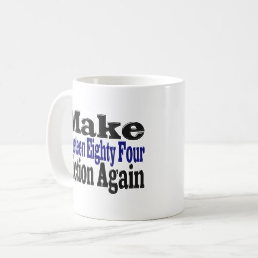 1984年のフィクションを再び半文字 コーヒーマグカップ (正面左)