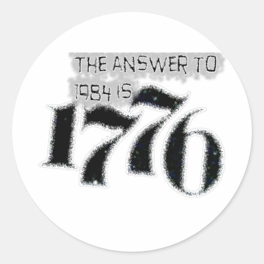 1984年の答えは1776である ラウンドシール (正面)
