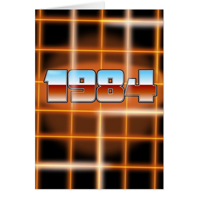 1984年の電子機器風のキャラクターポスター (正面)