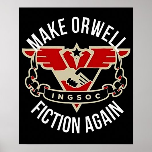 1984年のMake Orwell Fictionのヴィンテージ ポスター (正面)