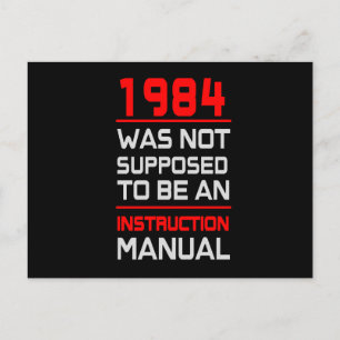 1984年は使用説明書であるために仮定されませんでした ポストカード
